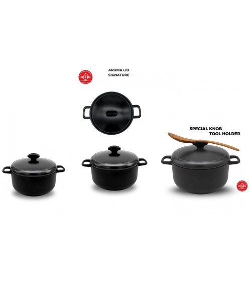 copy of Les Cocottes: 10-teiliges Premium-Induktions-Antihaft-Kochgeschirr-Set Made in Italy - 