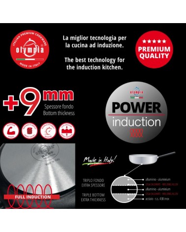 Batteria 6pz Pentole Alluminio Antiaderenti Qualità Italiana Premium - 