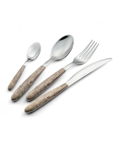 copy of Eme Cutlery - Set 48 Pieces Colored Cutlery with Natural Wood Effect - Vero -  -