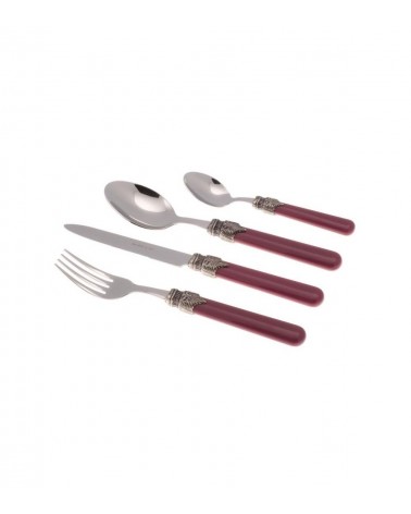 Frühlingsangebot Besteckset - Eleganz in Hortensienrot - 