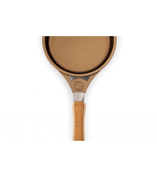 Padella antiaderente in alluminio - Colore Bronzo - Lucchetti - 