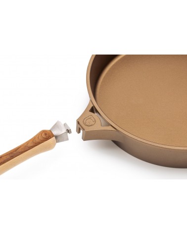 Nicht -Stick -Aluminium -Pfanne - Bronzefarbe - Vorhängeschloss -