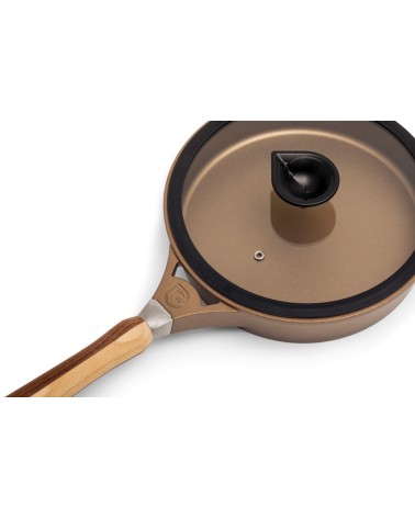 Padella antiaderente in alluminio - Colore Bronzo - Lucchetti - 