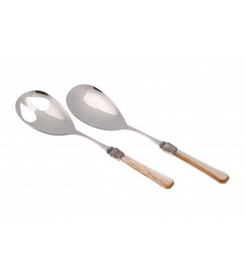 Rivadossi Sandro - Penelope Set 2PZ -Salat Besteck - Mutter von Perle Edelstahl -