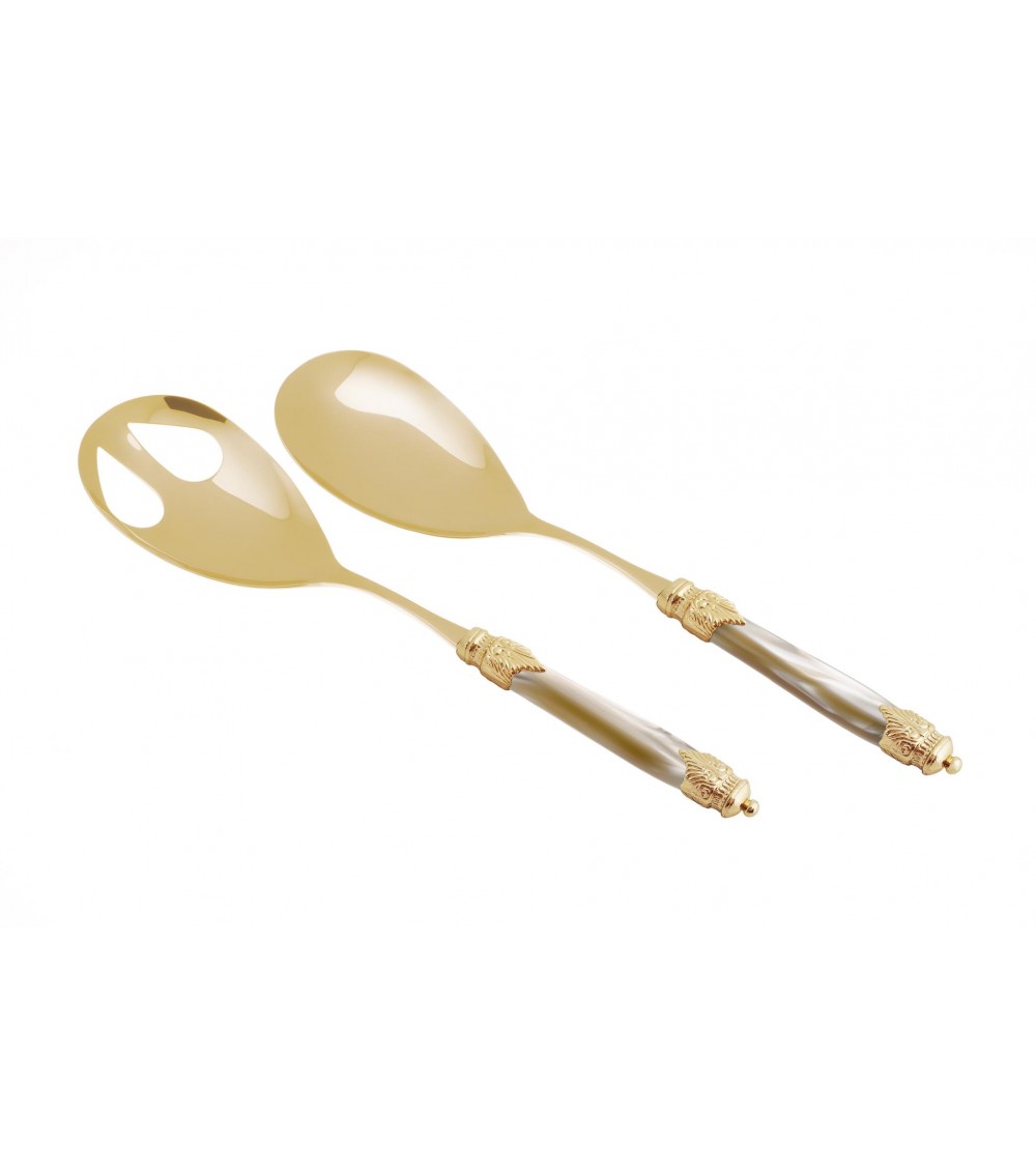 Paar Fall Luxus Salat Gold PVD - Arianna Rivadossi Sandro - Set 2 Stück - Champagner Paar Fall Luxus Salat Gold PVD - Arianna Rivadossi Sandro - Set 2 Stück - Champagner