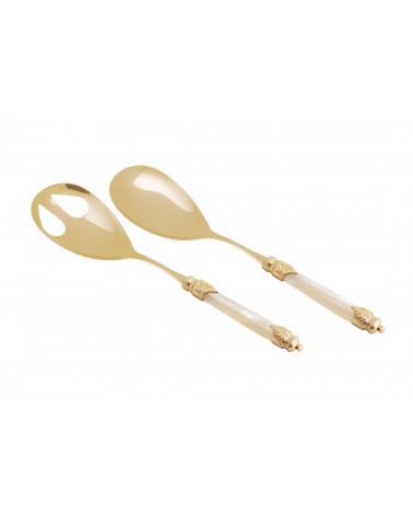 Case de paire Salade de luxe PVD Gold - Arianna Rivadossi Sandro - Set 2 morceaux - Ivory Cream