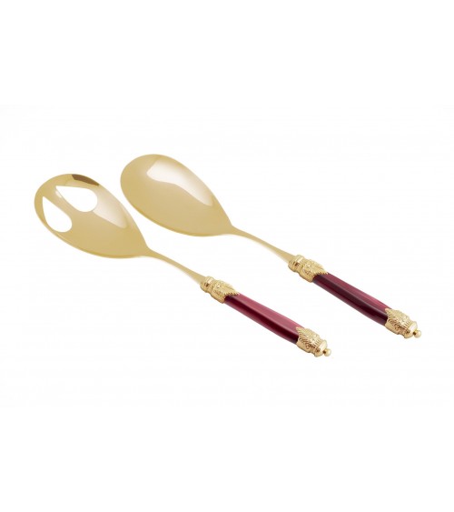Paar Fall Luxus Salat Gold PVD - Arianna Rivadossi Sandro - Set 2 Stück - Bordeaux