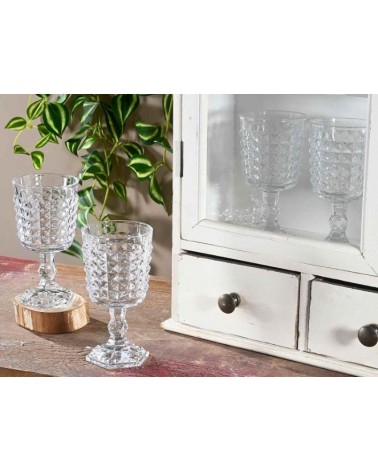 Copy of set 12 glasses transparent glass cup worked 250 ml -