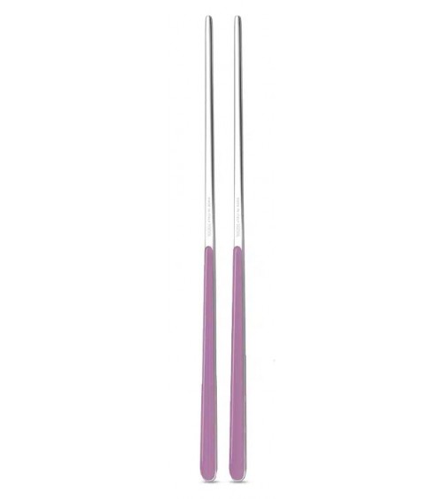 Chinese chops in 18/10 stainless steel NEVA - United color design, colored handle, made in Italy - Lilla