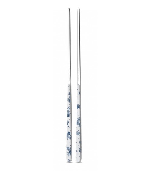 Chinese chops in decorated stainless steel - Roses model - Neva Creative cutlery -