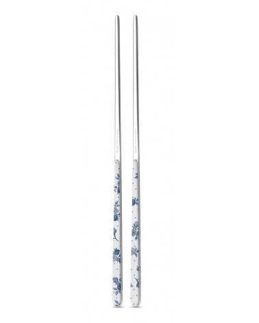 Chinese chops in decorated stainless steel - Roses model - Neva Creative cutlery -