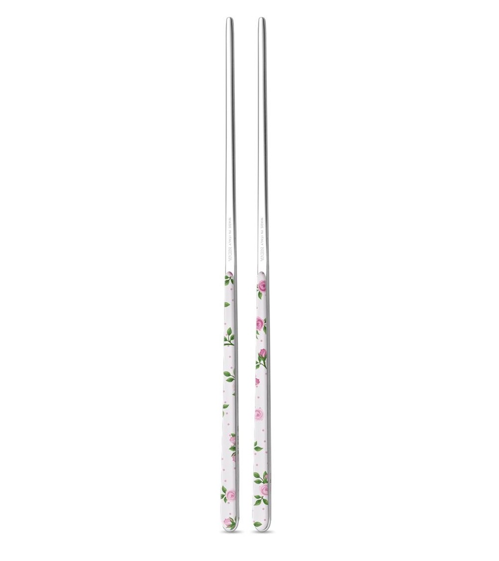 Coupes chinoises en acier inoxydable décoré - Modèle de roses - Neva Creative Cutlery -