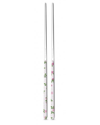 Coupes chinoises en acier inoxydable décoré - Modèle de roses - Neva Creative Cutlery -