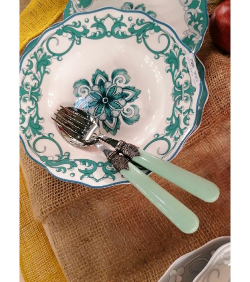 经典彩色餐具套装 Rivadossi Sandro – 48 件优雅别致的餐具 100% 意大利制造 -