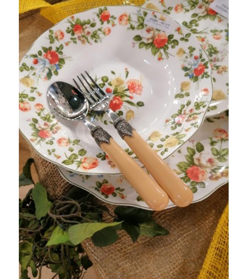 经典彩色餐具套装 Rivadossi Sandro – 48 件优雅别致的餐具 100% 意大利制造 -