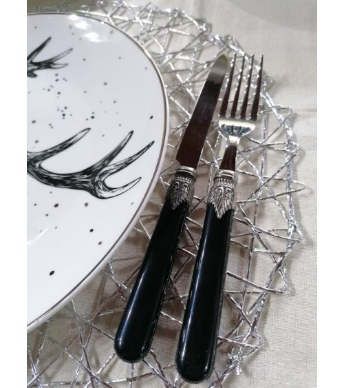 经典彩色餐具套装 Rivadossi Sandro – 48 件优雅别致的餐具 100% 意大利制造 -