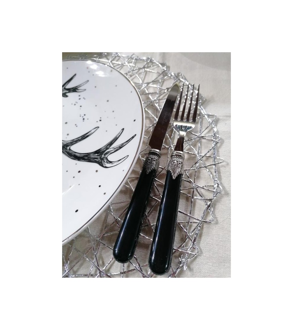 经典彩色餐具套装 Rivadossi Sandro – 48 件优雅别致的餐具 100% 意大利制造 -