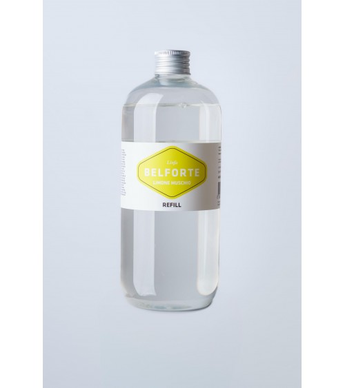 柠檬和麝香扩香器补充装 250 毫升 – 500 毫升 |意大利制造的奢华家用香水| Modalyssa 独家 -