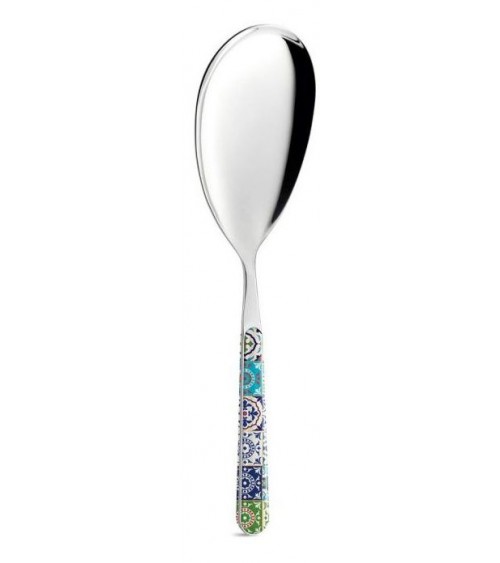 Cuillère à risotto en majolique méditerranéenne Neva – Couverts créatifs en exclusivité sur Modalyssa -
