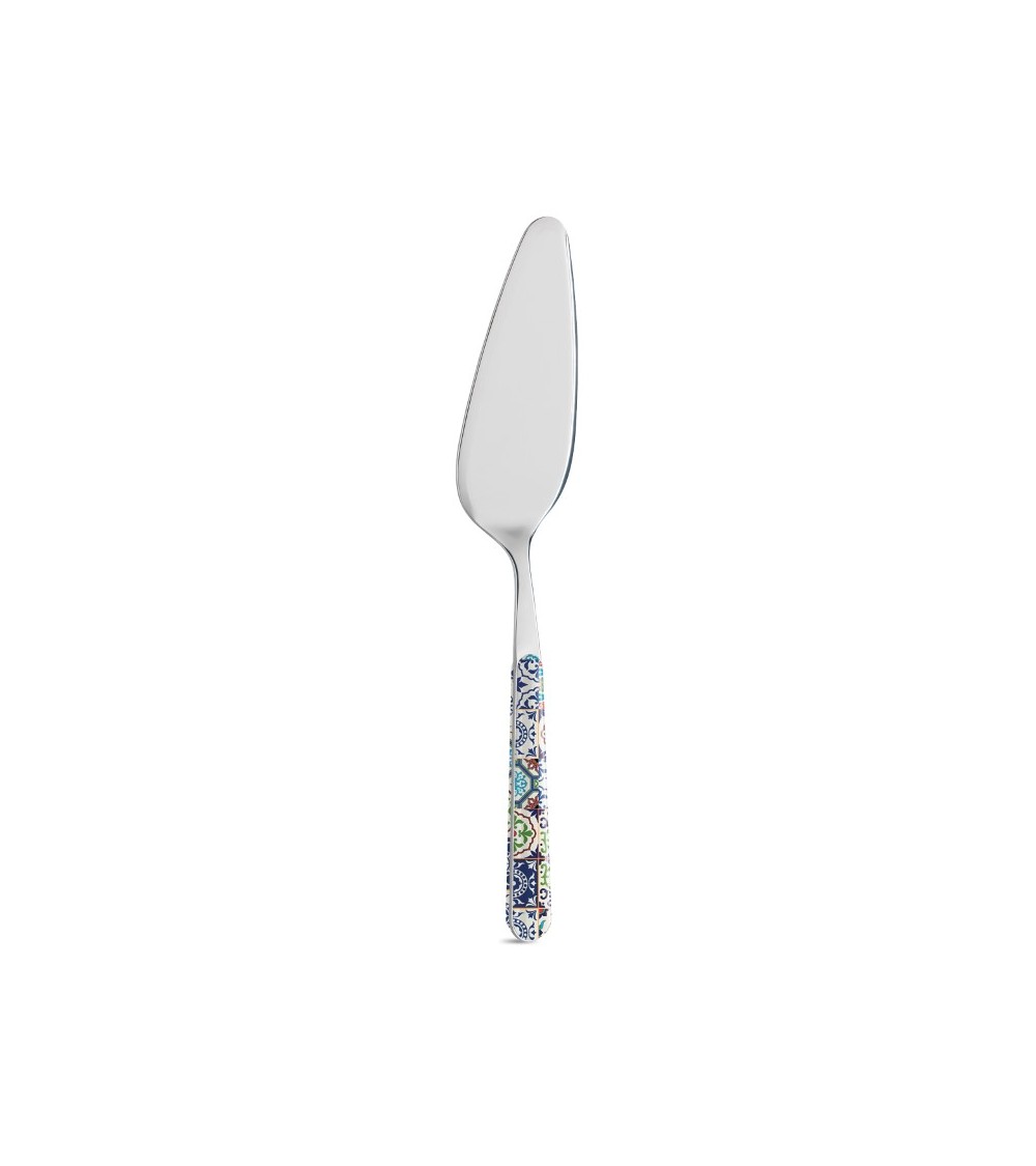 Pelle à gâteau en majolique méditerranéenne Neva Creative Cutlery - Acier inoxydable et manche coloré PBT -