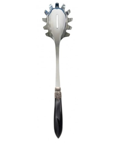 Mestolo per spaghetti Laura Rivadossi Sandro | Acciaio Inox 18/10, Manico Madreperla, Made in Italy - nero onice