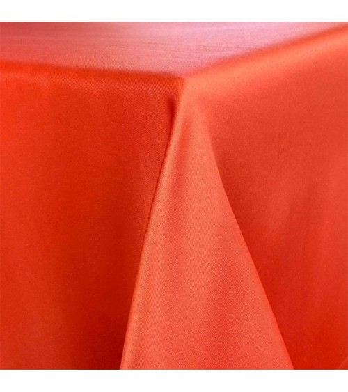 Tovaglia Antimacchia e Antistiro Liscio | Tinta Unita Made in Italy | Modalyssa - rosso corallo