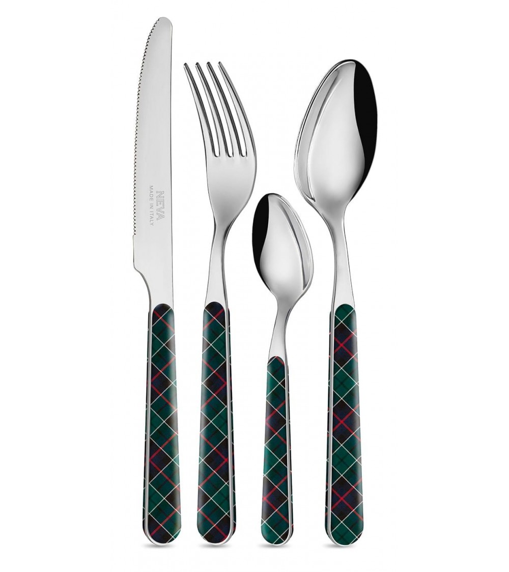 copy of Set di Posate Natalizie Tartan 24pz Colore Verde / Rosso - Neva Posateria Creativa - 
