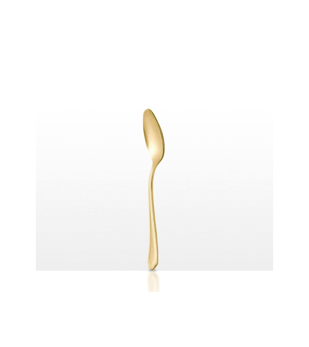 Besteck aus vergoldetem Edelstahl mit PVD-Beschichtung | Vintage-Gold | Kaffeelöffel Made in Italy | Neva kreatives Besteck |