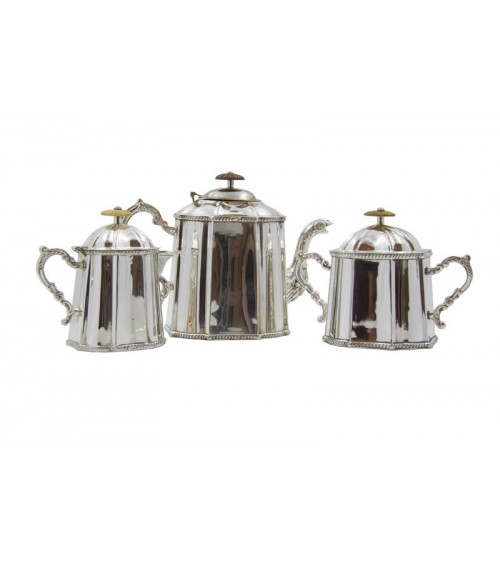 Teiera, Latte e Zuccheriera Set 3pezzi in Argento Silver Sheffield - 
