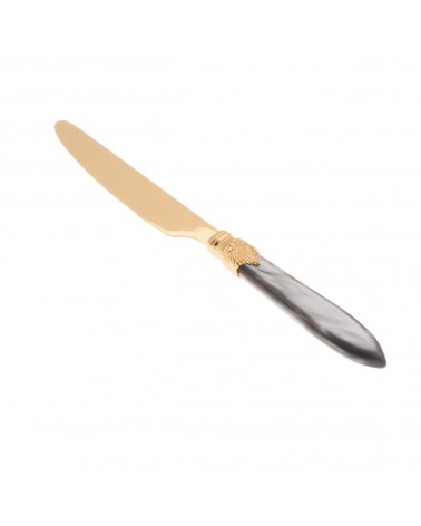 Laura Oro Rivadossi Sandro Table Knife in Gold PVD Stainless Steel - Luxury Made in Italy - Modalyssa -