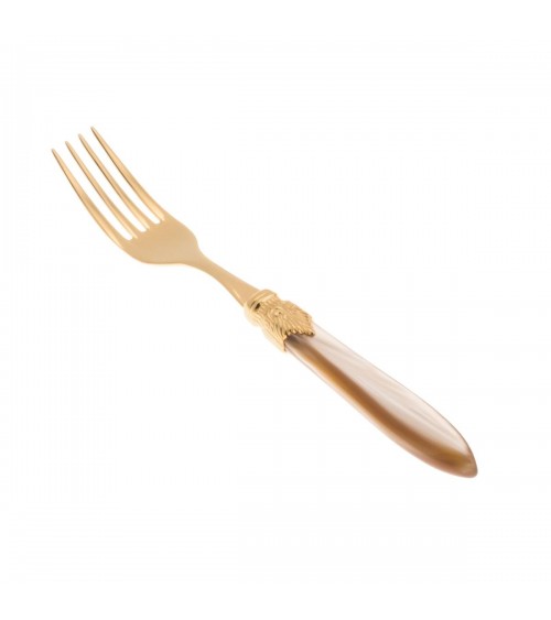 Golden Table Fork - Laura Oro Pvd by Rivadossi Sandro – Luxury Made in Italy | Modalyssa -