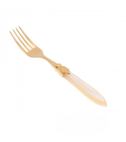 Golden Table Fork - Laura Oro Pvd by Rivadossi Sandro – Luxury Made in Italy | Modalyssa -