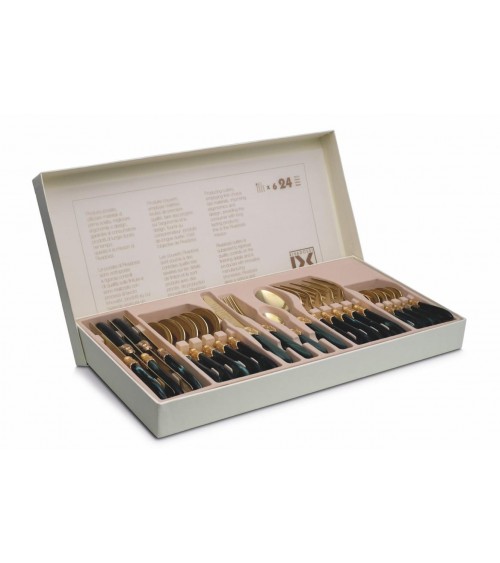Laura Argento Set 24 Pieces Colored Cutlery - Rivadossi Sandro -  - 