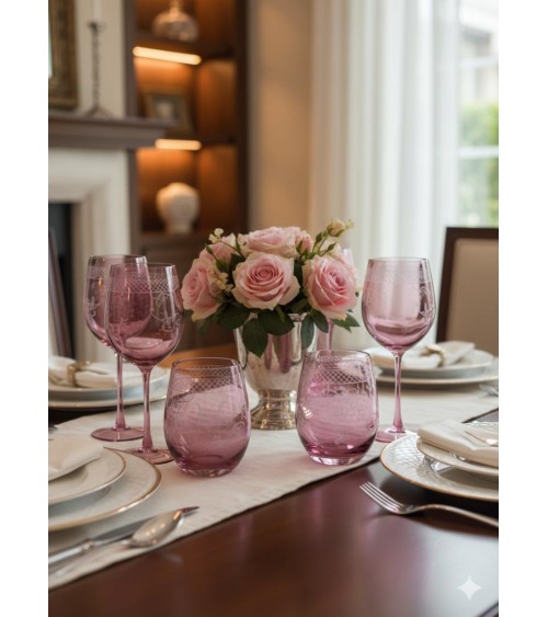 Set 6 Bicchieri Degustazione Rossi con Incisione - 