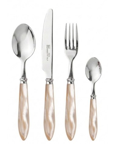 Couverts Rivadossi Sandro : Ensemble Agata 4 pièces Couverts de table en nacre de style moderne - 