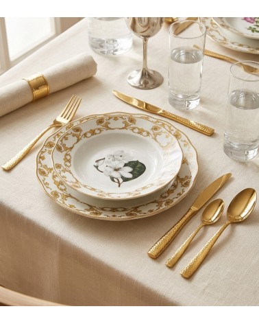 Flora Lux Servizio di Piatti 18 Pz Porcellana  Made in Italy -