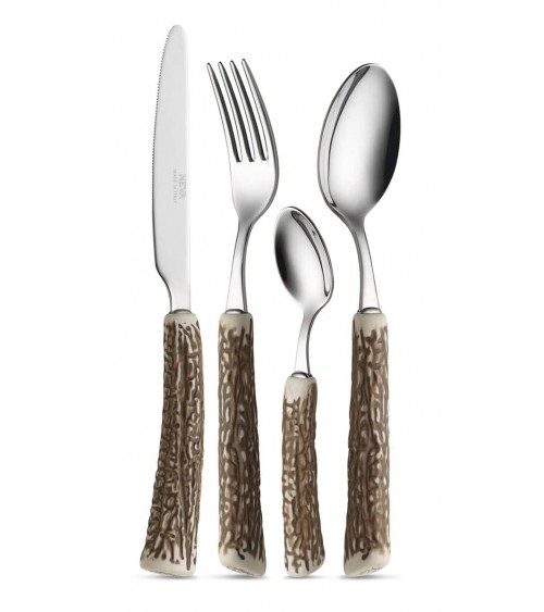 Besteckset 24-teilig Neva Creative Besteck Hirschhorn | 18/10 Stahl -