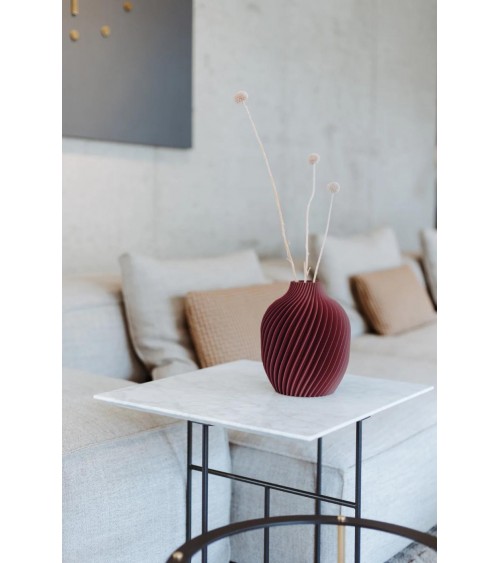 Vase par Design Kivan | Spirale en PLA et Verre – Yliaca -