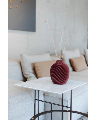 Vase par Design Kivan | Spirale en PLA et Verre – Yliaca -