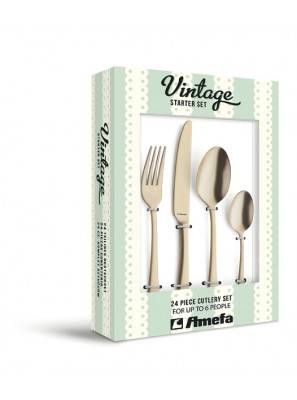 Stainless Steel Pvd Gold Cutlery Set 24Pcs - Austin - Amefa -  - 