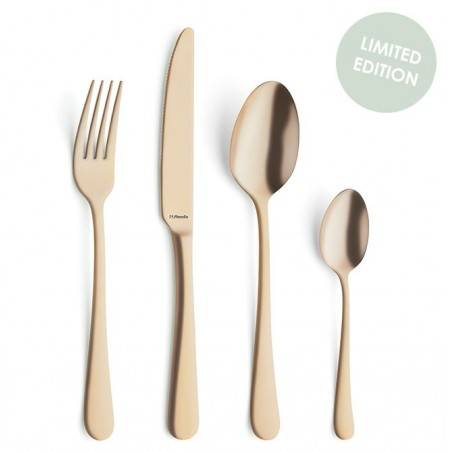 Gold PVD Stainless Steel Cutlery Set 24Pcs - Austin - Amefa -  - 