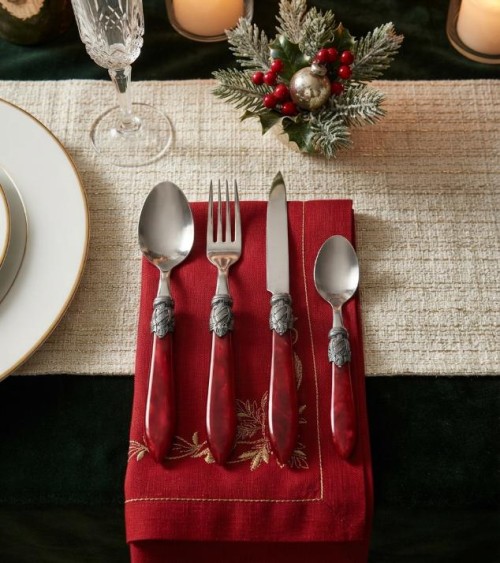 Set Posate Madreperla 30 Pezzi Eluxe by Modalyssa™ Acciaio Inox 18/10 - Made in Italy - 