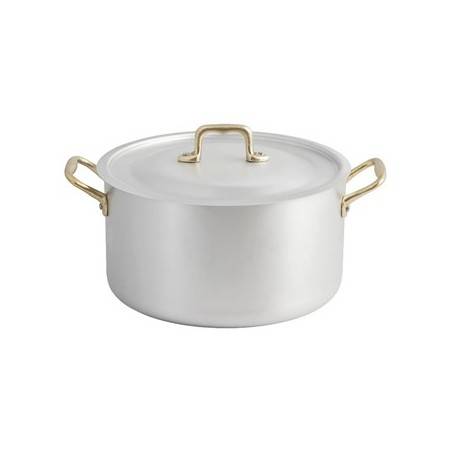 专业铝砂锅 2 个黄铜手柄带盖 -