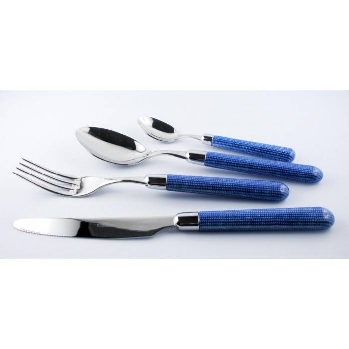 Rivadossi 彩色餐具：Naif 芝麻套装 4 件 -