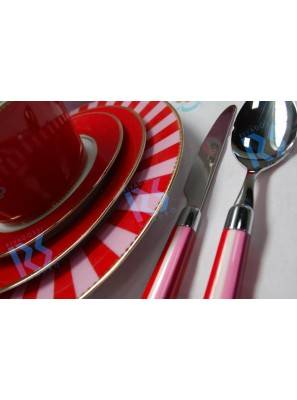 彩色条纹餐具 - Naif Caramel - Rivadossi Sandro -