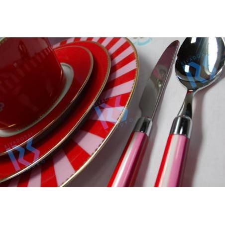 Rivadossi Cutlery Naif Caramel 4pcs table setting - 