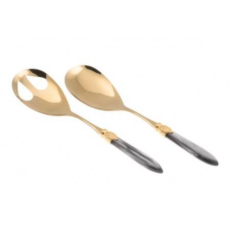 Rivadossi Oro Pvd 餐具 - Laura Oro - 沙拉套装 2 件 -