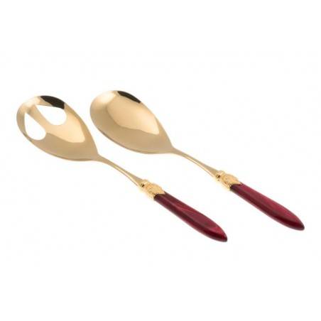 Rivadossi Oro Pvd 餐具 - Laura Oro - 沙拉套装 2 件 -