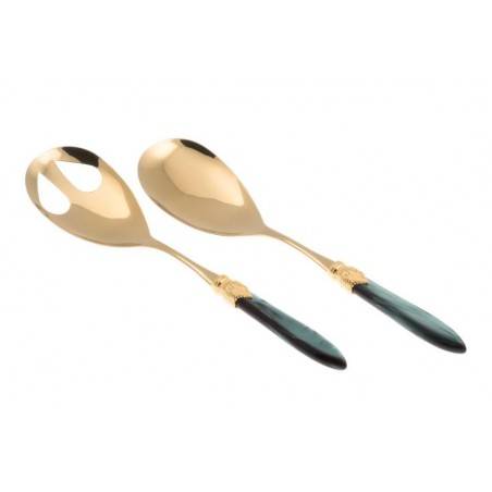 Rivadossi Oro Pvd 餐具 - Laura Oro - 沙拉套装 2 件 -