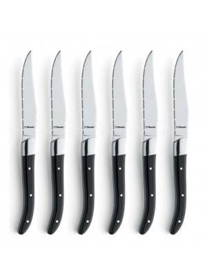Amefa Knives - 皇家牛排套装 6 件黑色牛排刀盒 -